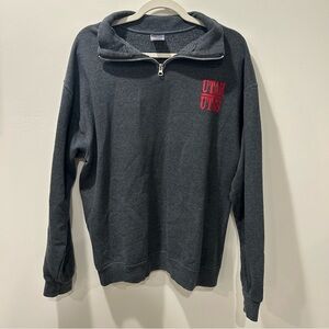 Champion Utah Utes Gray Half-Zip Men's Sweater